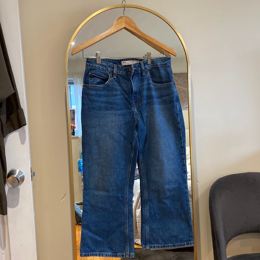 High waist super cropped flare jeans